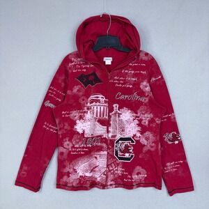 South Carolina Gamecocks Women Large Red Printed Zip Hoodie Collegiate P.Michael